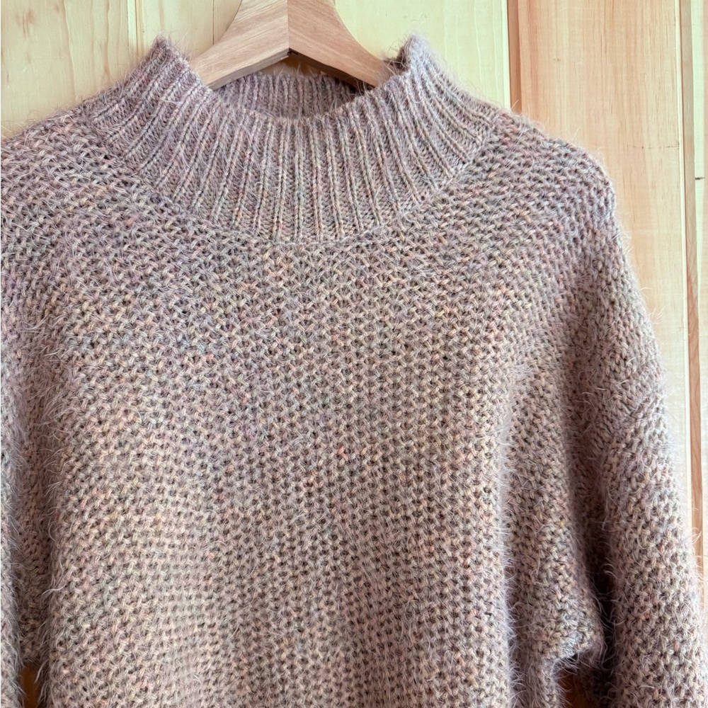 Joie Martika Muted Pastel Marled Knit Sweater - Alpaca Blend - Oversized XS